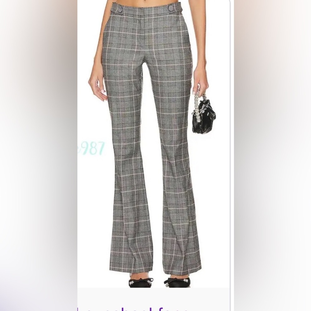 Size 2 LoveShackFancy new with tags plaid dress pants